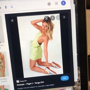 BRAND NEW verge girl lime green satin mini dress